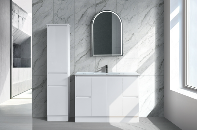 Sammy Gloss White Freestanding Vanity 1200mm - Cabinet Only