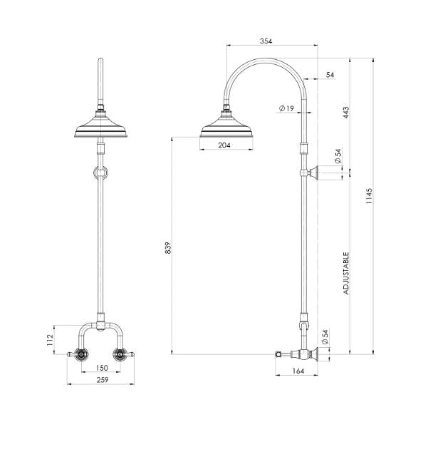 Nostalgia Lever Exposed Shower Set