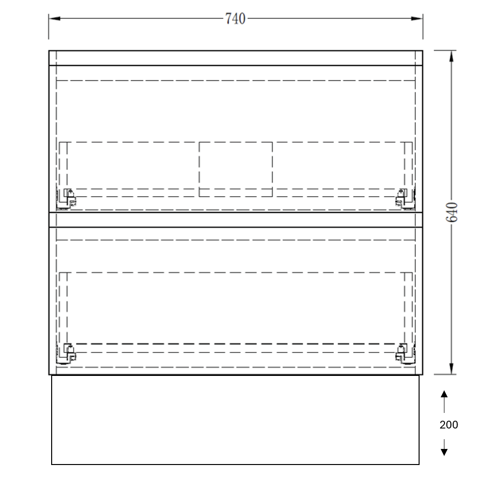 Slim London Freestanding 750mm Bathroom Vanity