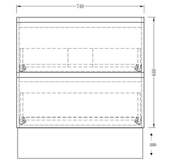 Slim London Freestanding 750mm Bathroom Vanity