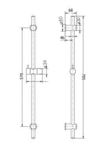 'STEEL' Round Multifunction Sliding Shower On Rail