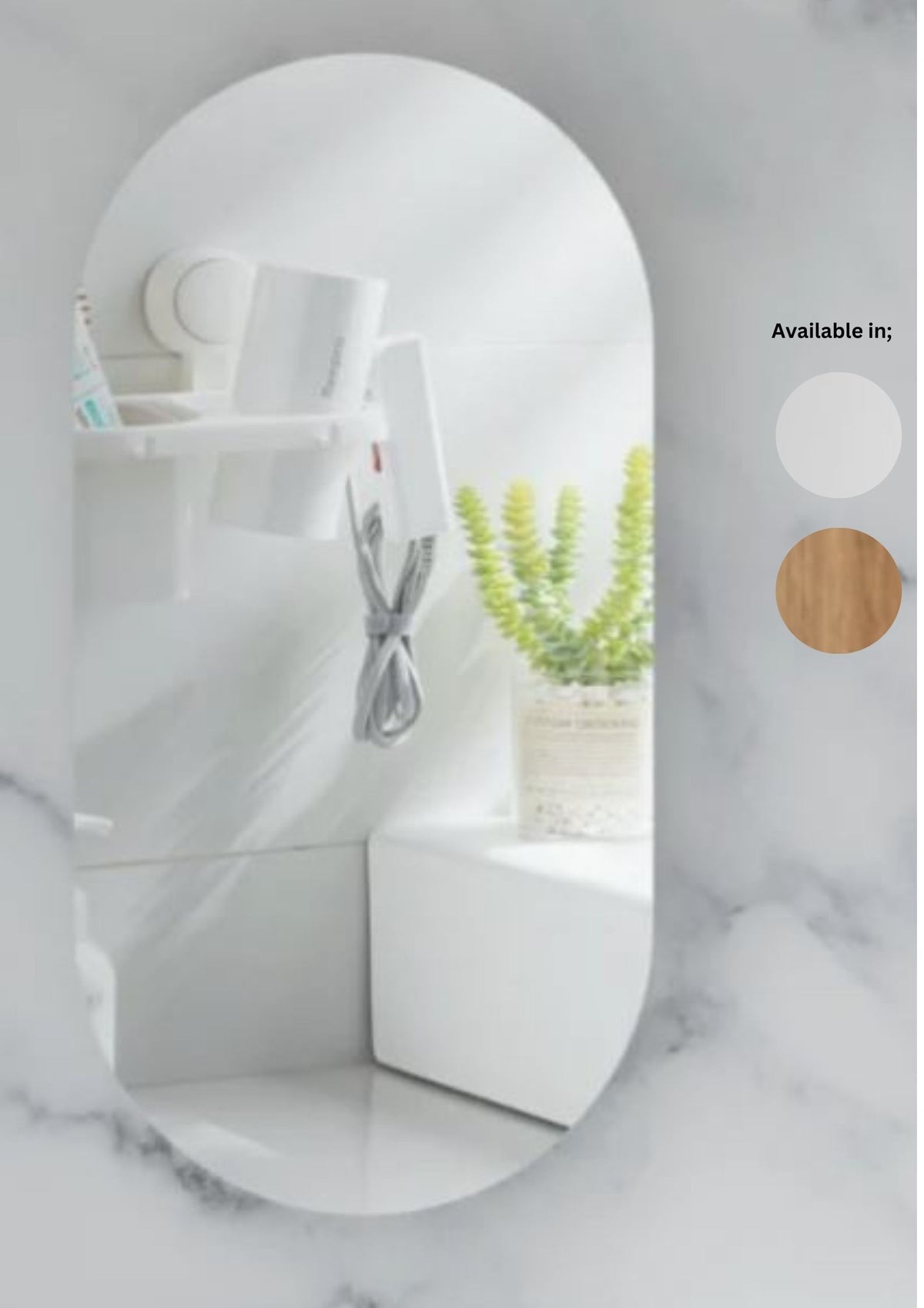 Noble 450x900mm Pill Shaving Cabinet with or without LED