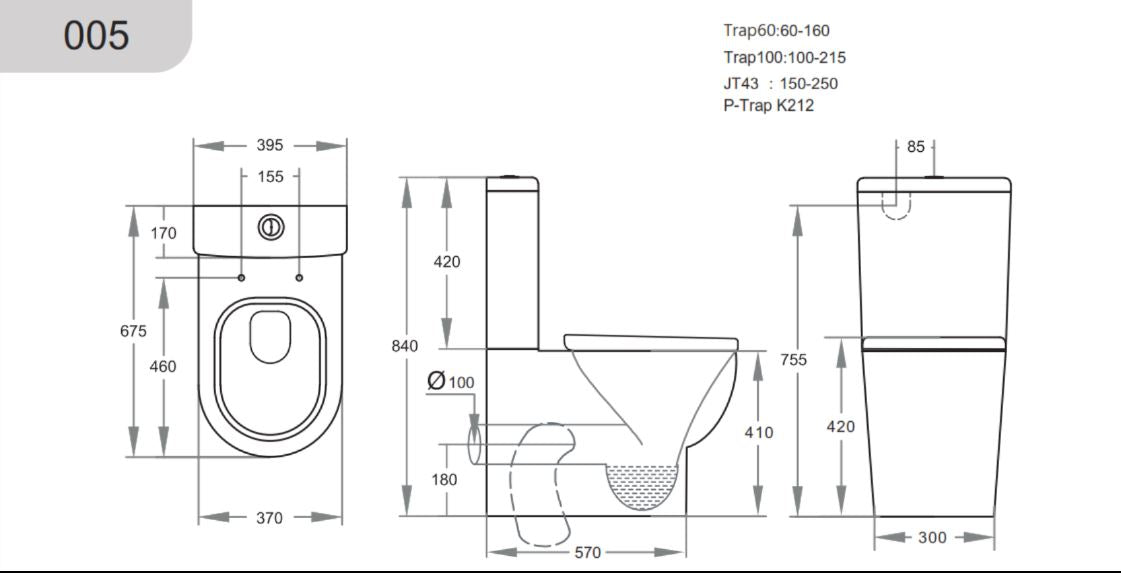Pola Toilet - Box Rim Pan