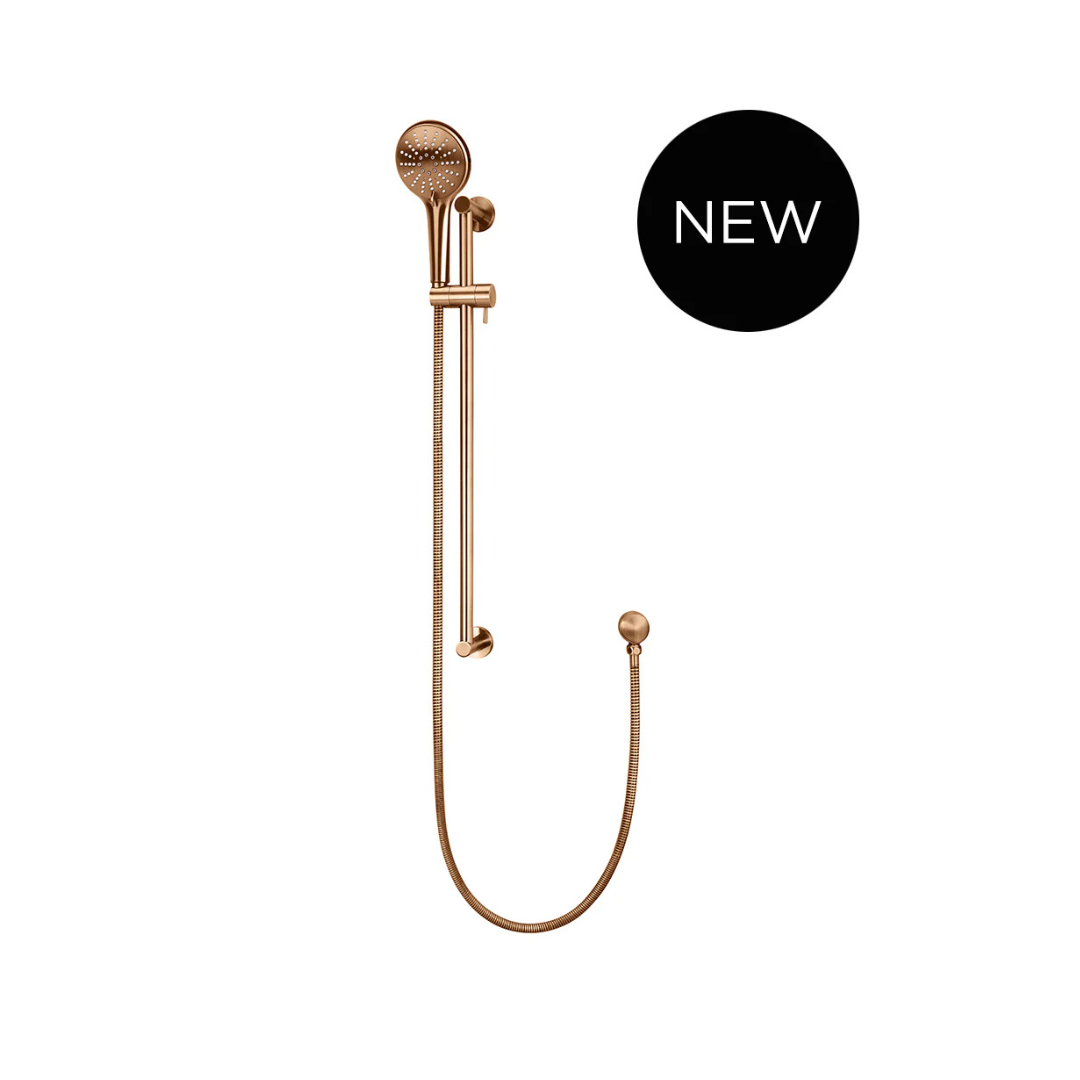 Meir - Round Three Function Hand Shower on Rail Column