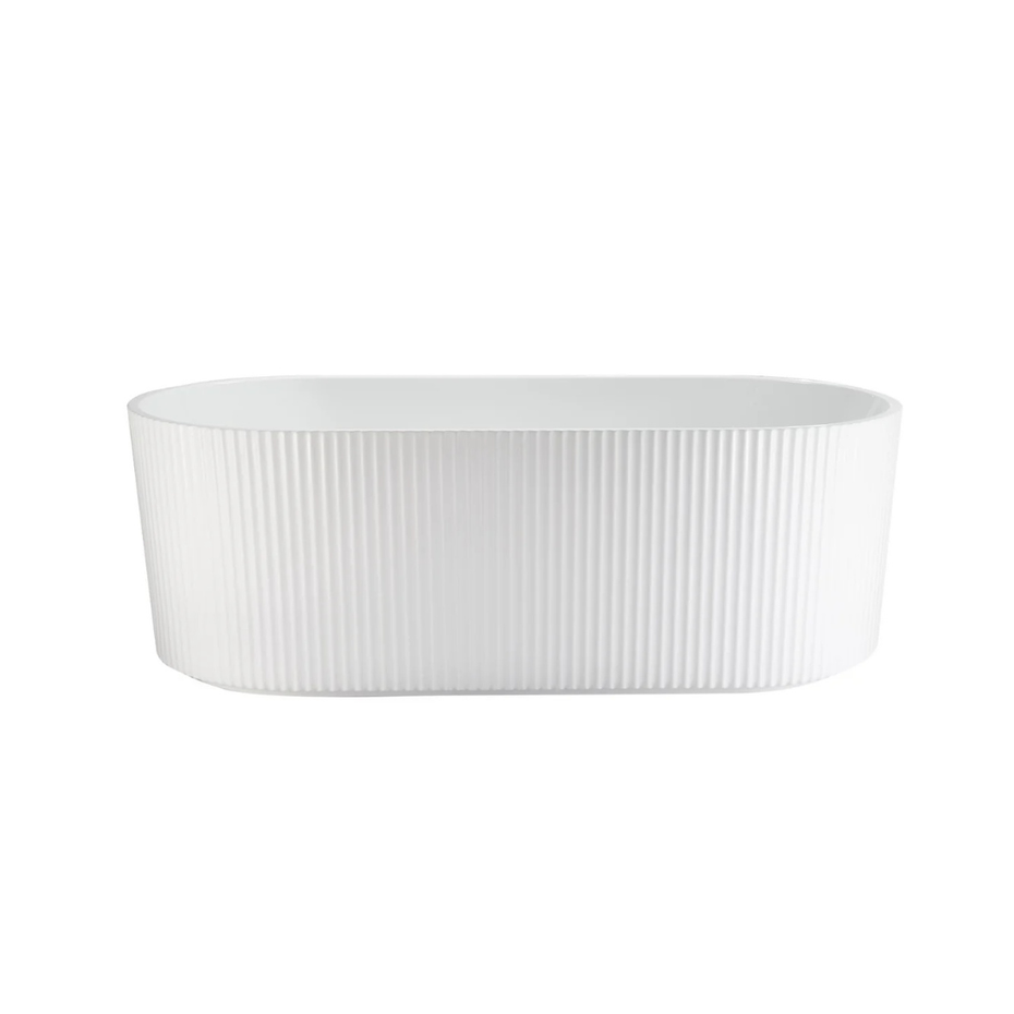 Berri Fluted Bathtub - Gloss or Matte White