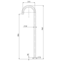 Nuage Floor Mounted Bath Outlet