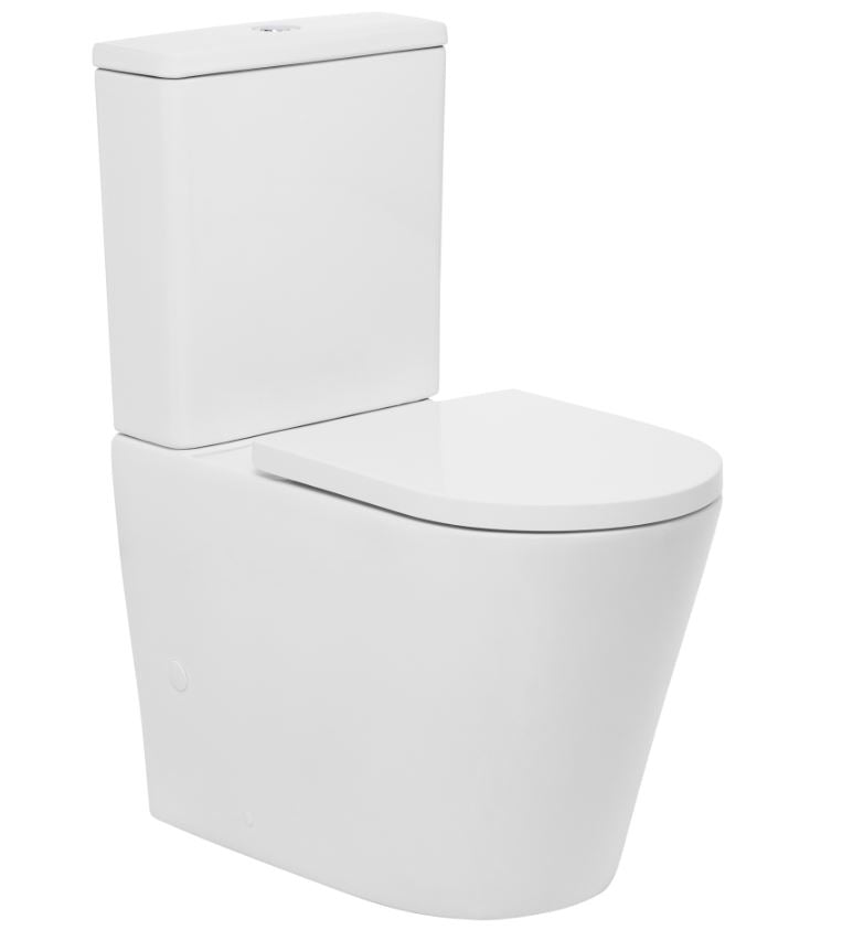 Venezia Closed Coupled Back To Wall Rimless Comfort Toilet Suite With Seat