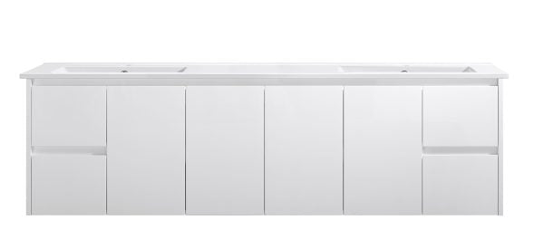 Willo White Wall Hung Vanity 600mm - Cabinet Only