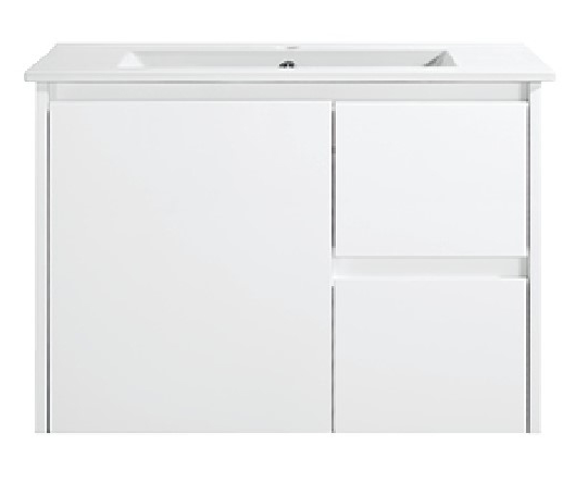 Willo White Wall Hung Vanity 600mm - Cabinet Only