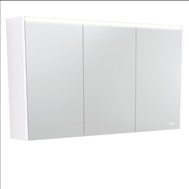 LED Mirror Cabinet with Coloured Side Panels and Interior