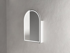 Roma Arch Matte White LED Shaving Cabinet 900x600mmx150mm