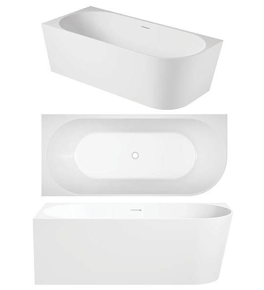 ECO left hand corner bath - GLOSS WHITE 1400/1500/1700mm