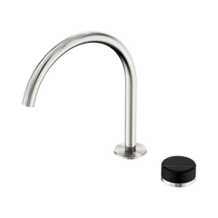 Serenity Progressive Bath/Kitchen Mixer Arc Spout With Marquina Black Handle