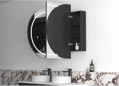 Bondi Shaving Cabinet Black Oak LED
