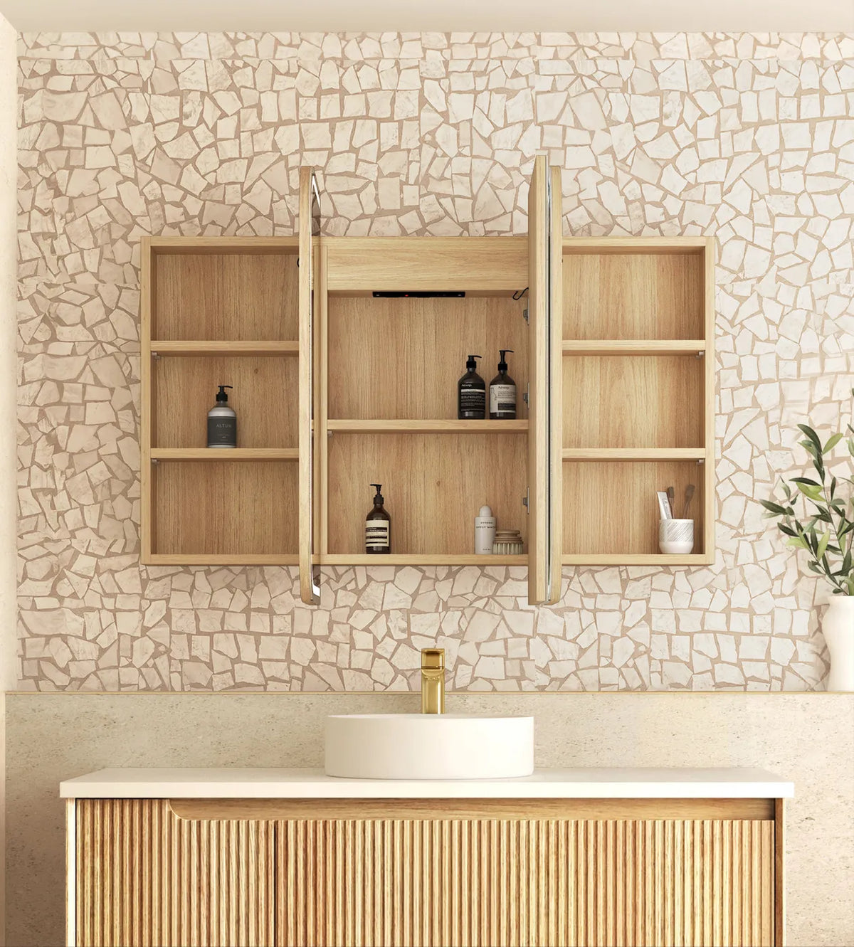 750-1800mm Newport Shaving Cabinet - LED