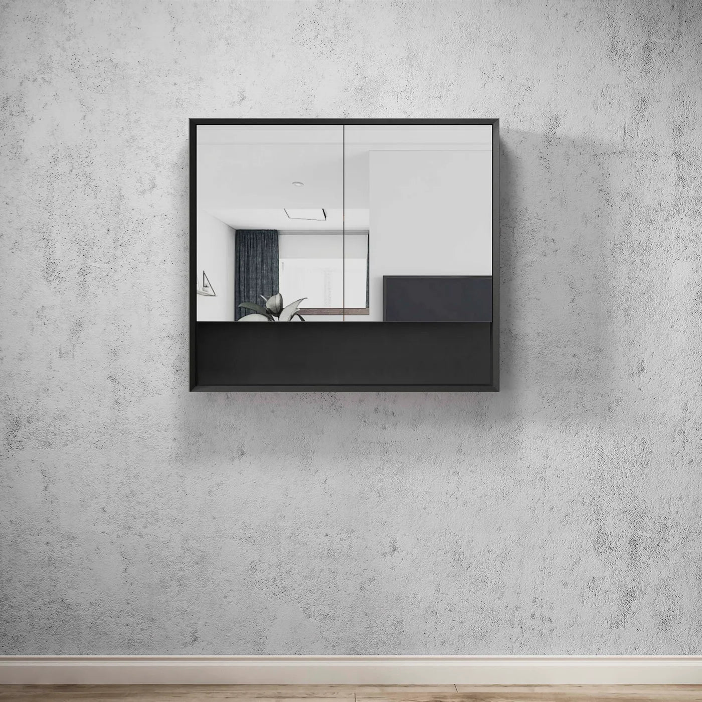 Otti Mitered Shaving Cabinet with Shelf