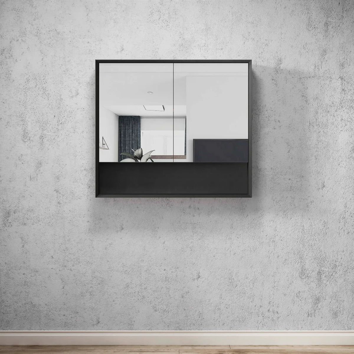 Otti Mitered Shaving Cabinet with Shelf