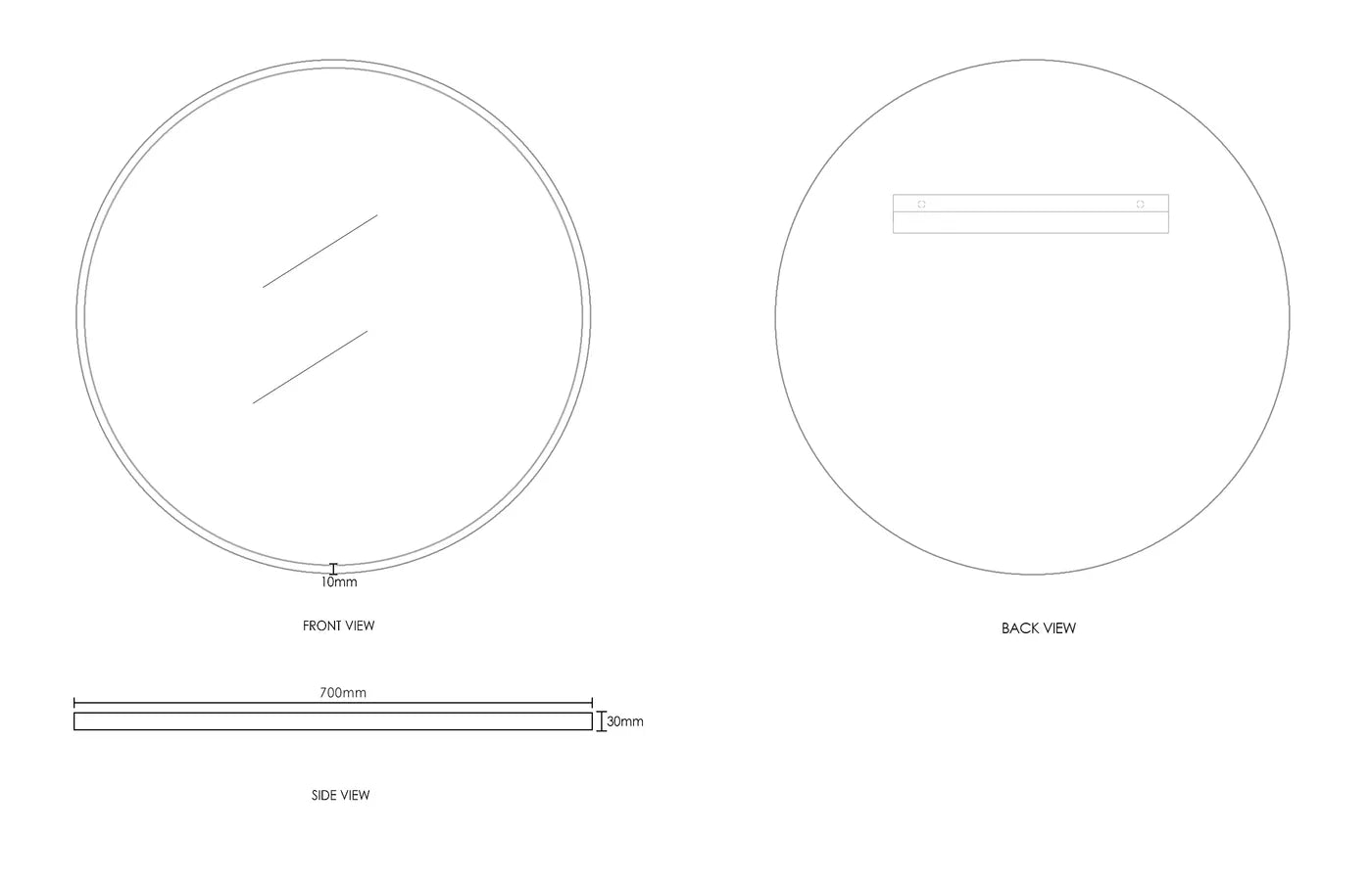 Otti - Round Mirror with Frame