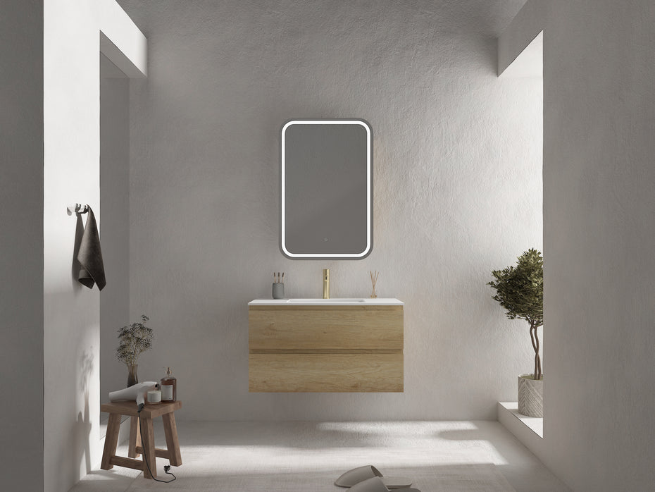 Grove Wall Hung 900mm Natural Oak Vanity