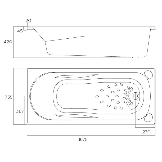 Inset Bath tub - Civic