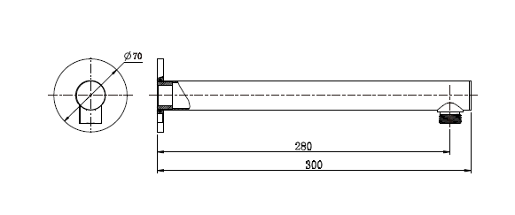 Kiama 300mm Shower Arm