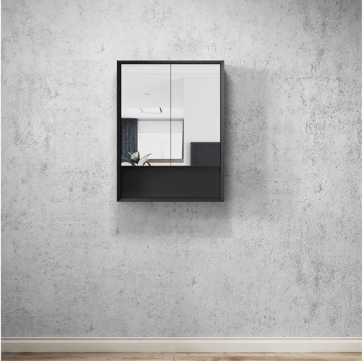 Marloo Matte Black Shaving Cabinet