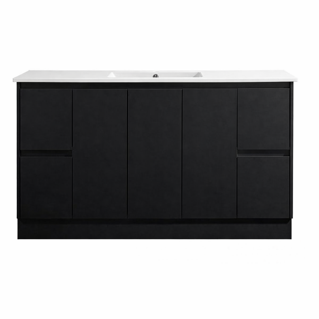 Sammy Matte Black Freestanding Vanity 1200mm - Cabinet Only