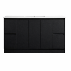 Sammy Matte Black Freestanding Vanity 1200mm - Cabinet Only