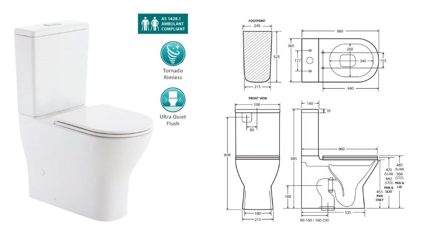 Tono Tornado Flush - Ambulant Toilet