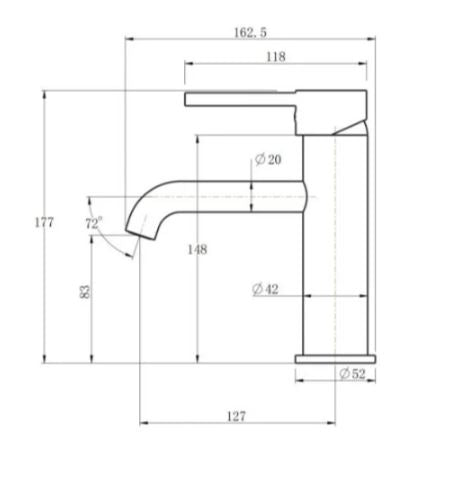 Lucid Pin Series Basin Mixer