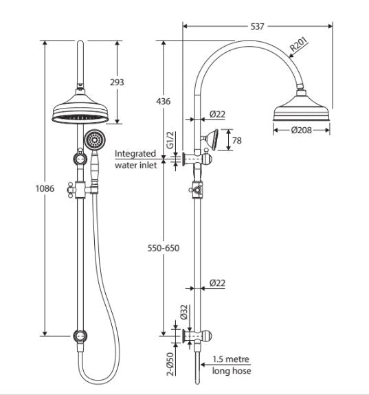 FIENZA LILLIAN TWIN SHOWER