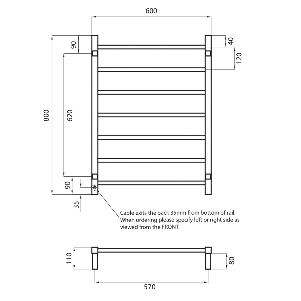 Tiago Heated Towel Rail