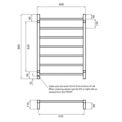 Tiago Heated Towel Rail