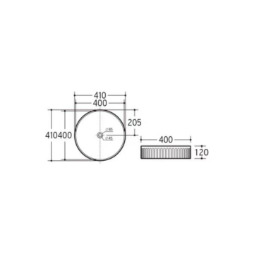 Round Fluted Basin 360x360x120MM - Available in Gloss/Matte White and Matte Black