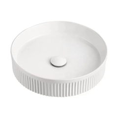 Round Fluted Basin 360x360x120MM - Available in Gloss/Matte White and Matte Black