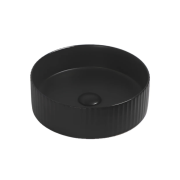 Round Fluted Basin 360x360x120MM - Available in Gloss/Matte White and Matte Black