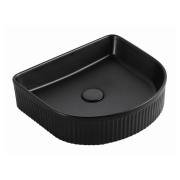 Arch Fluted Basin 415x365x120MM - Available in Gloss/Matte White and Matte Black