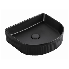 Arch Fluted Basin 415x365x120MM - Available in Gloss/Matte White and Matte Black