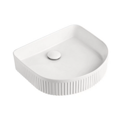 Arch Fluted Basin 415x365x120MM - Available in Gloss/Matte White and Matte Black