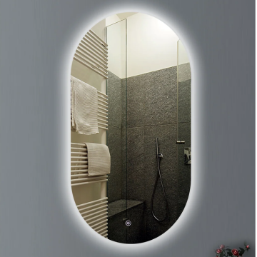 LED Milano Pill Shaped Backlit Mirror - 100x500x30MM