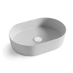Quay Oval Basin - Matte Grey