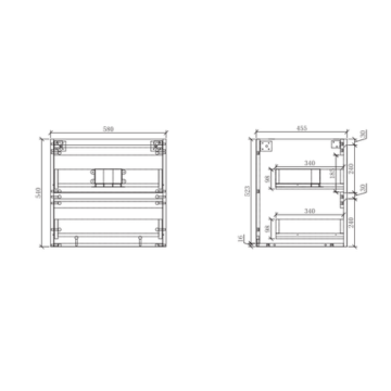 Glen Wall Hung 600mm Natural Oak Vanity