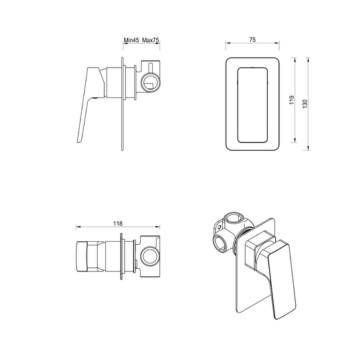 Tiago Wall Mixer