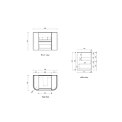 PRE ORDER - Ramee Fluted Wall Hung 750mm Matte White Cabinet