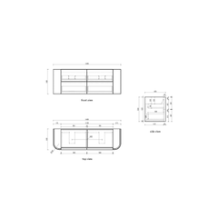 PRE ORDER - Ramee Fluted Wall Hung 1500mm Matte White Cabinet