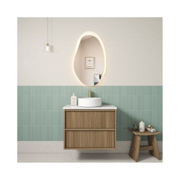 Venetta Fluted Framed Wall Hung 750mm Harvest Oak Cabinet