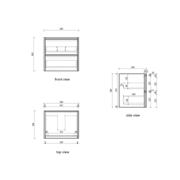 Venetta Framed Wall Hung 600mm Harvest Oak Cabinet