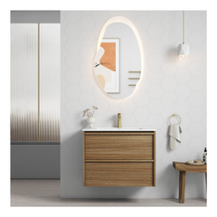 Venetta Framed Wall Hung 750mm Harvest Oak Cabinet