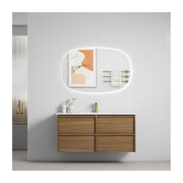 Venetta Framed Wall Hung 1200mm Harvest Oak Cabinet