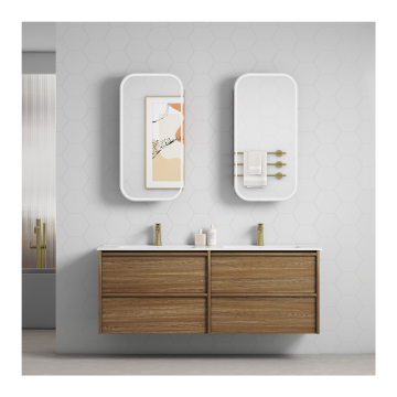 Venetta Framed Wall Hung 1500mm Harvest Oak Cabinet